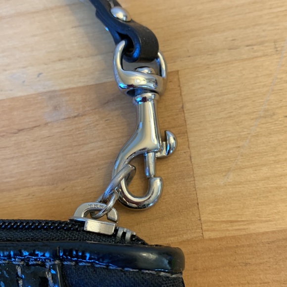 COACH Black Horse & Carriage Logo Wristlet - Picture 4 of 7